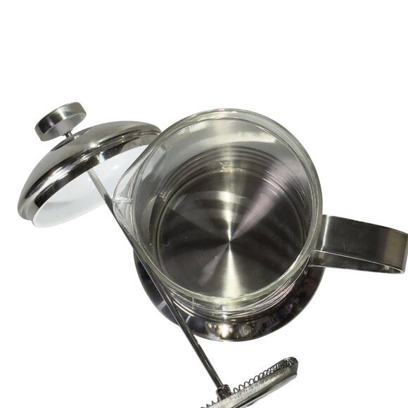 Brandani Italian Style Stainless Steel & Glass French Press Coffee Maker - Picture 7 of 11